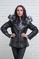 Женская кожаная куртка с отделкой из меха чернобурки фото №2